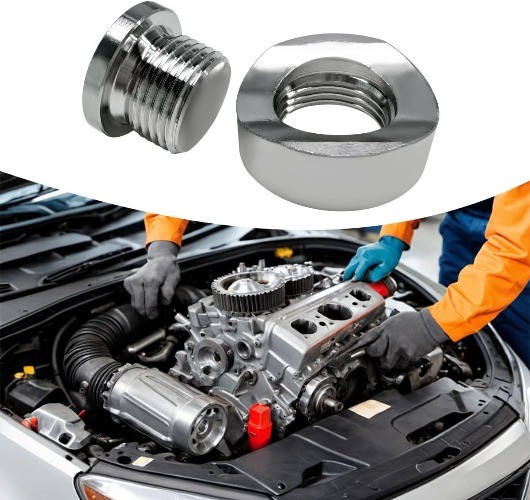 2 PCS M18×1.5 Stepped Mounting Bung and Plug, 304 Stainless Steel Size: 2 PCS