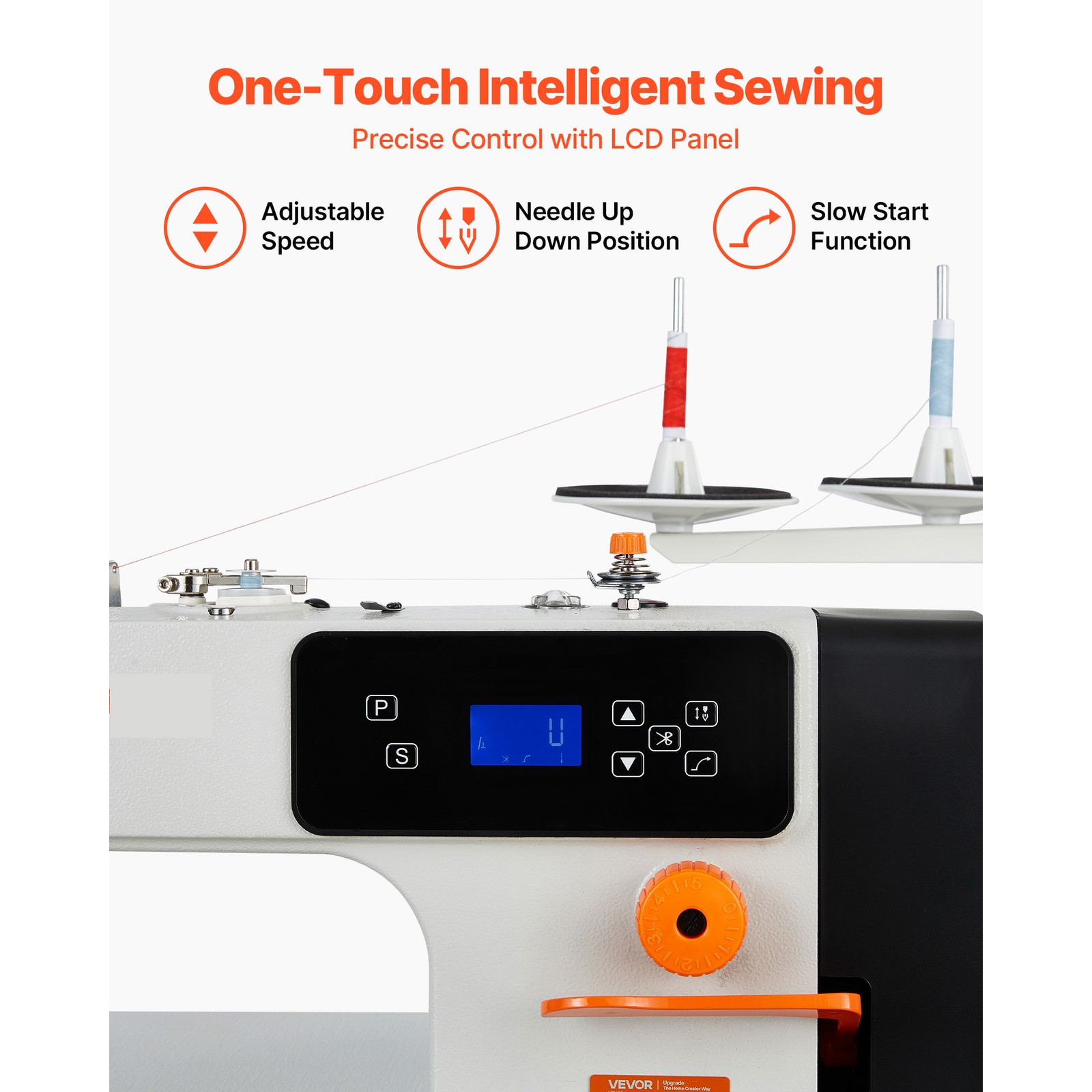 Uimoso Industrial Lockstitch Sewing Machine with Thread Cutter Set