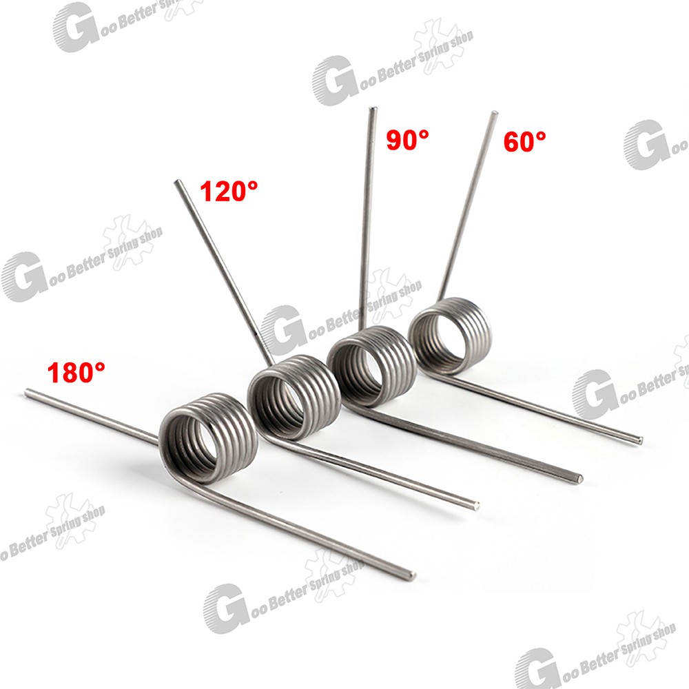 Torsion Spring 3-9 Coil (10 pcs), 1.2mm Wire dia, 6 ~ 12mm OD, Left spring Steel