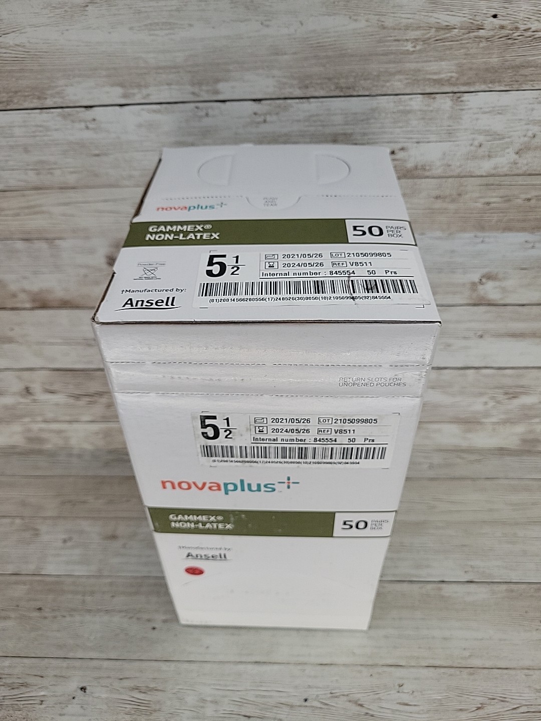 Gammex NovaPlus Non-Latex Surgical Gloves *1 Box 50 Pair* Size: 5.5 *See Date*
