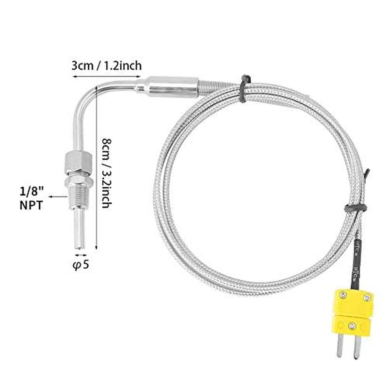 EGT Thermocouple K Type 1/8″ NPT Temperature Probe Sensors Exhaust Gas Temp Pro