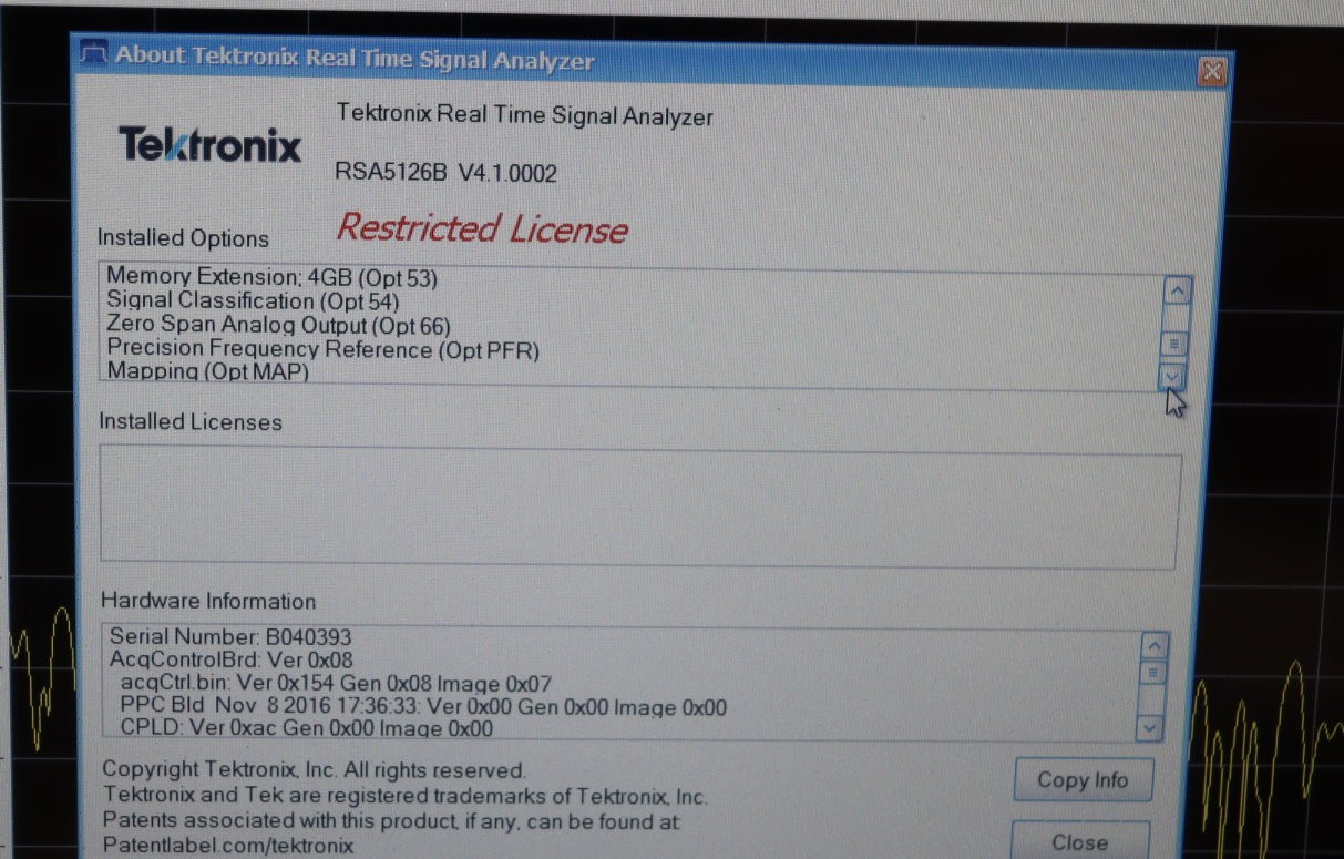 Tektronix RSA5126B Real-Time Signal and Spectrum Analyzer 1Hz-26.5GHz LOADED Opt