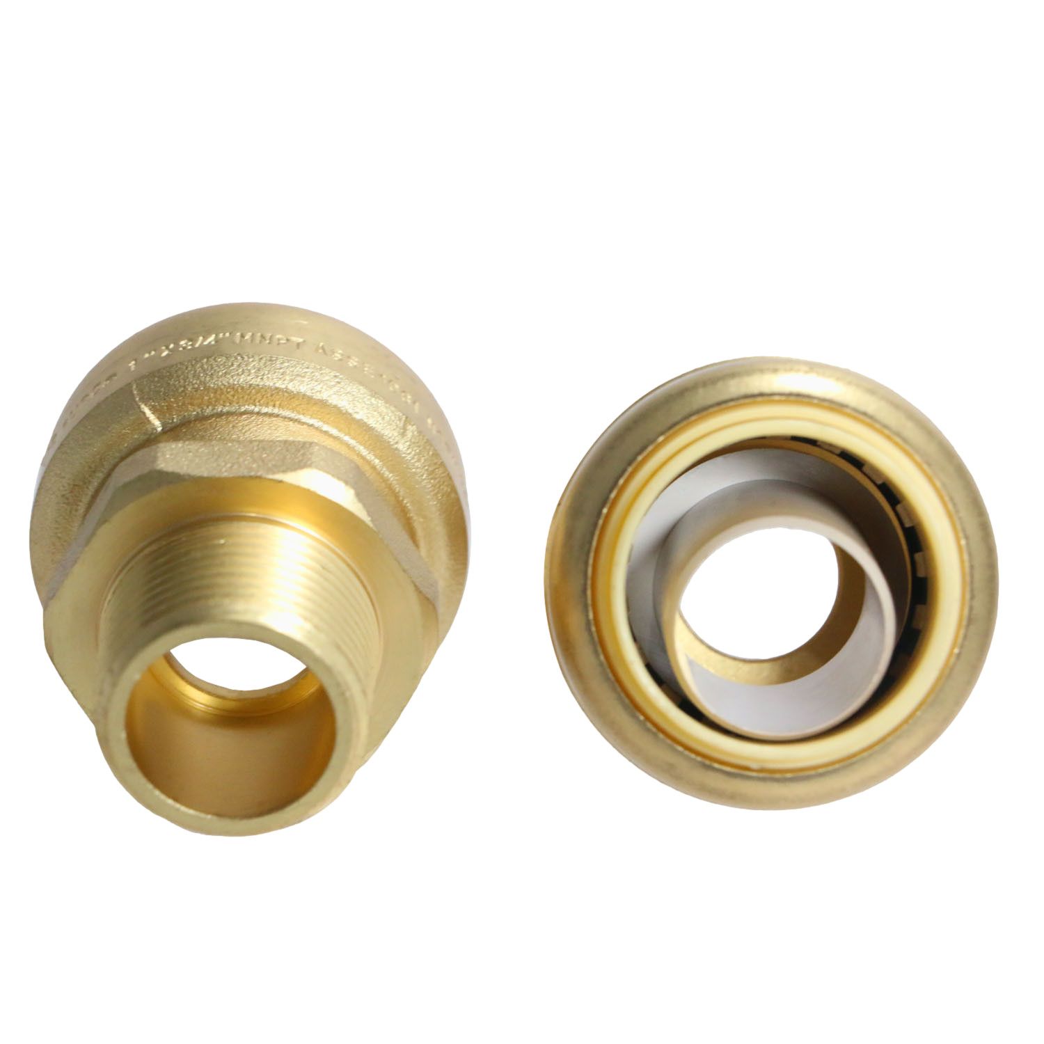 10 PIECES 1″ PUSH FIT X 3/4″ MALE ADAPTER MNPT, LEAD FREE BRASS