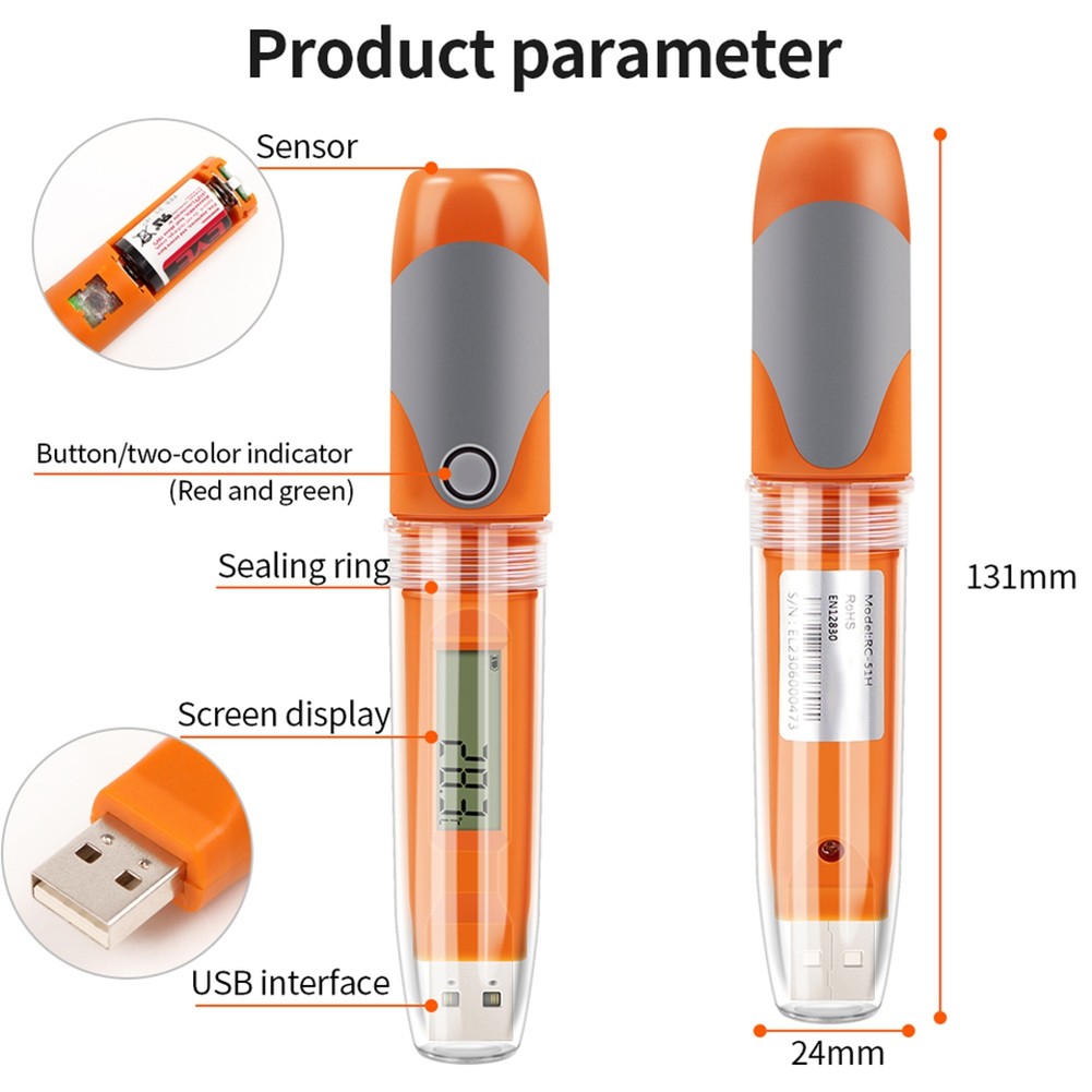 High Precision RC-51H USB Temperature and Humidity Data Logger Recording Ge4399