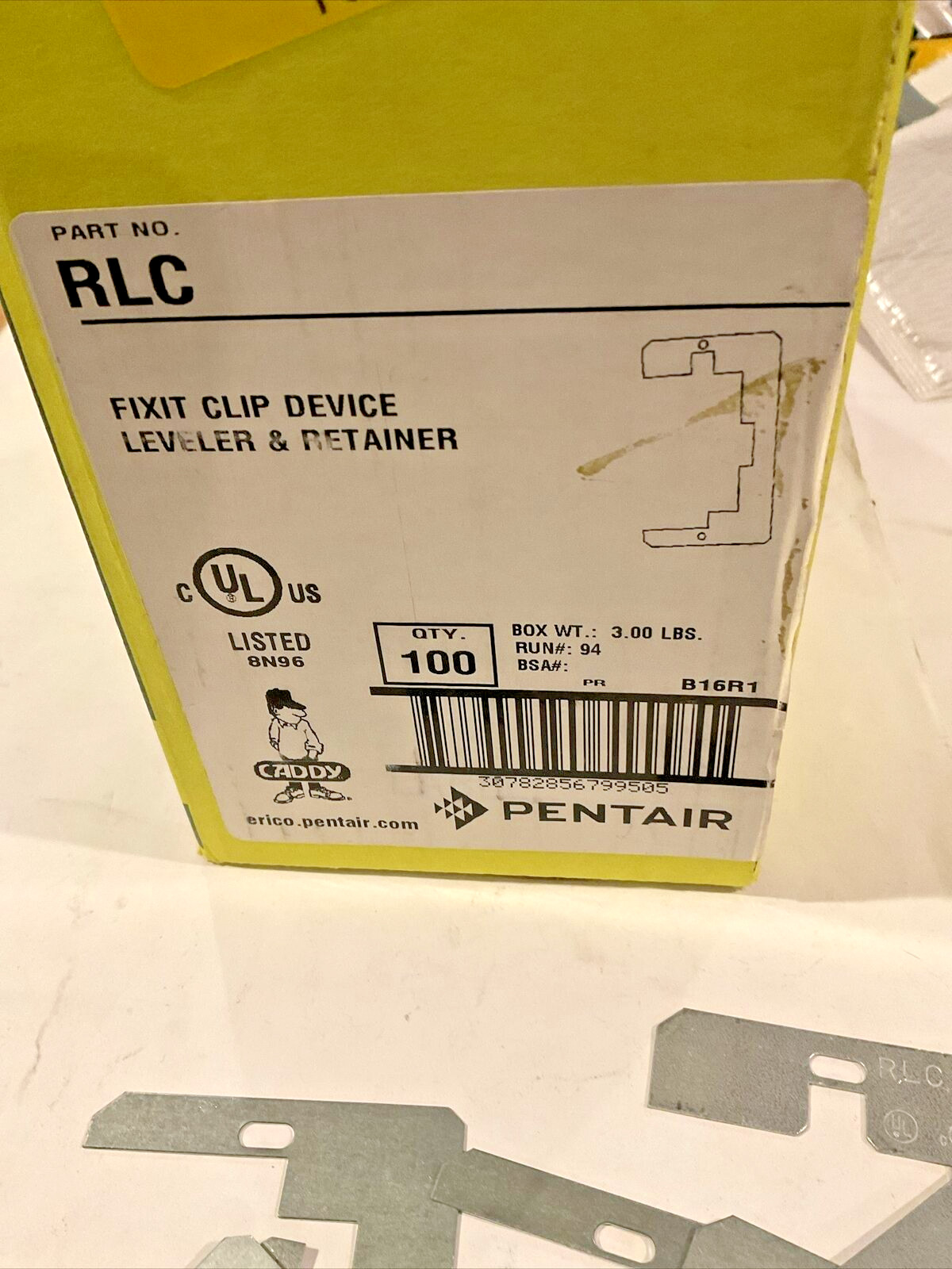 ERICO CADDY RLC FIXIT CLIP DEVICE LEVELER & WIRING DEVICE RETAINER (10 PACK)