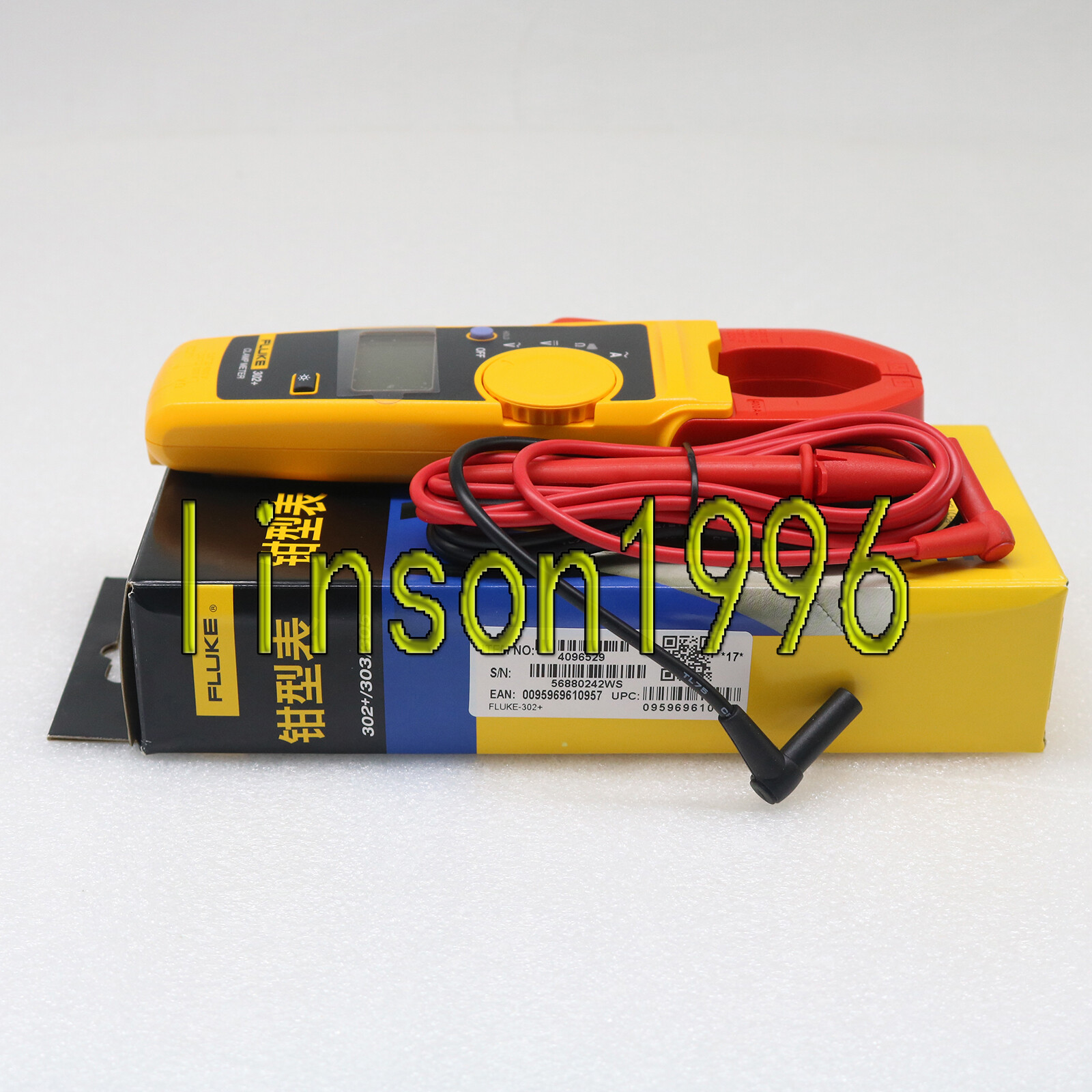 NEW Fluke 302+ Digital Clamp Meter Multimeter Electronic Tester Free Shipping