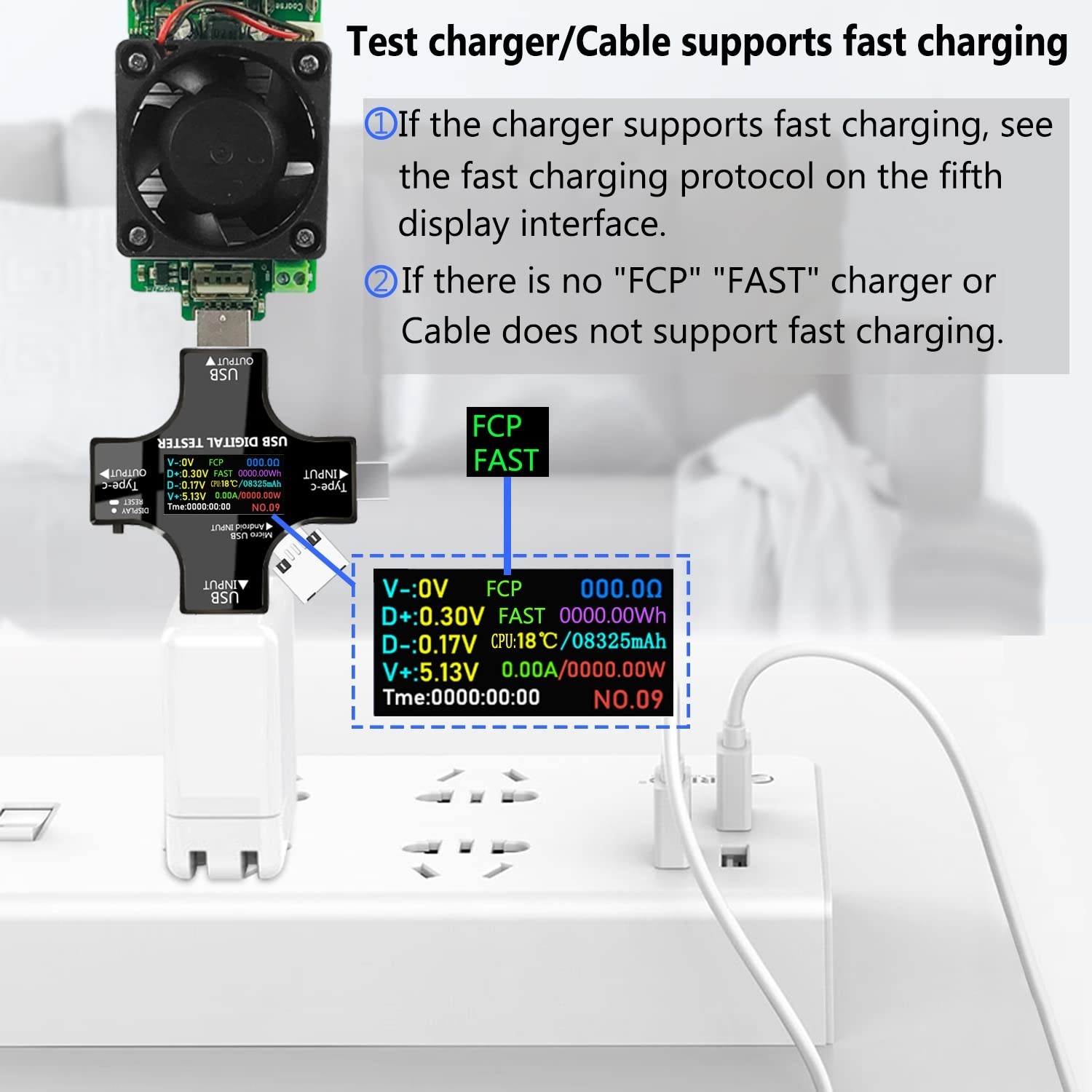 USB C Tester, 2 in 1 Tester Color Screen IPS Digital Multimeter2024,Voltage,C…