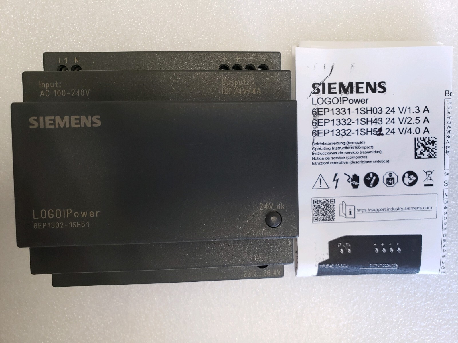 GENUINE SIEMENS POWER SUPPLY # 6EP1332-1SH51 / SCHINDLER # 6996C11H05