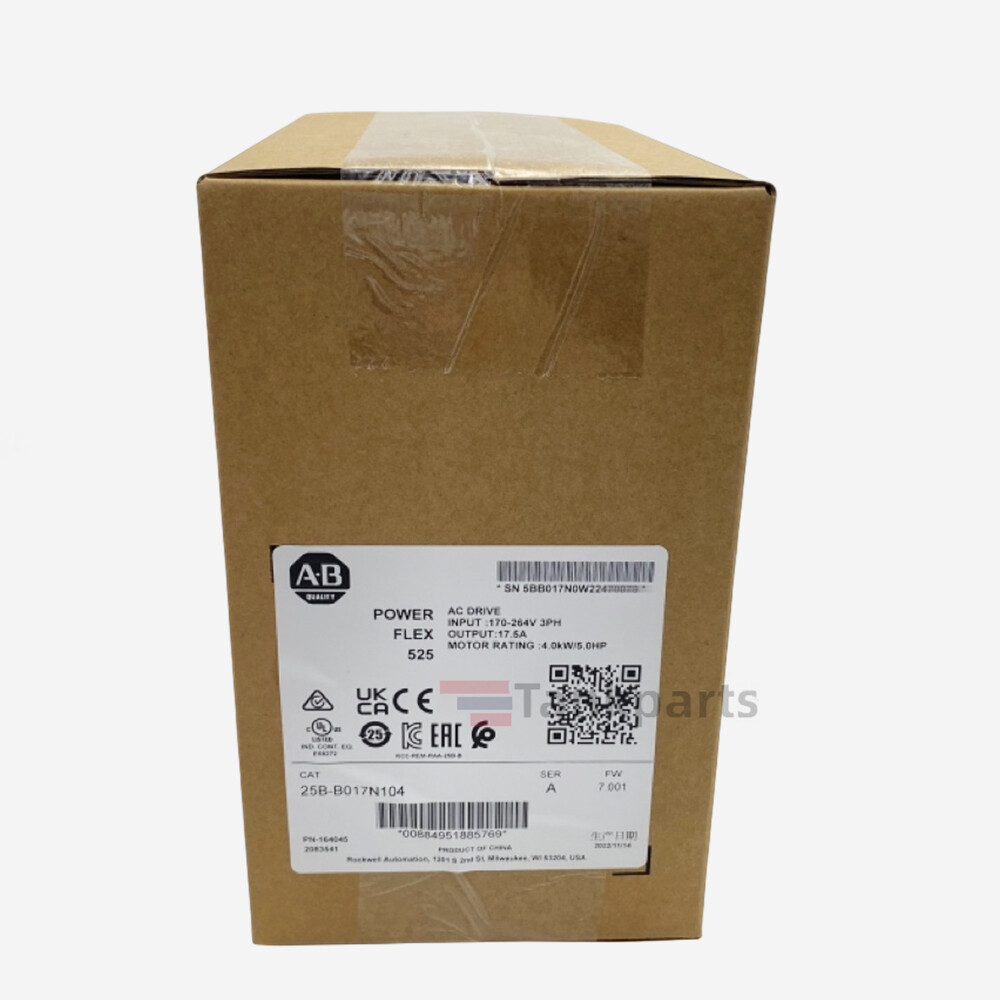 Allen-Bradley 25B-B017N104 PowerFlex 525 AC Drive 240VAC 3HP 2022 New SEALED