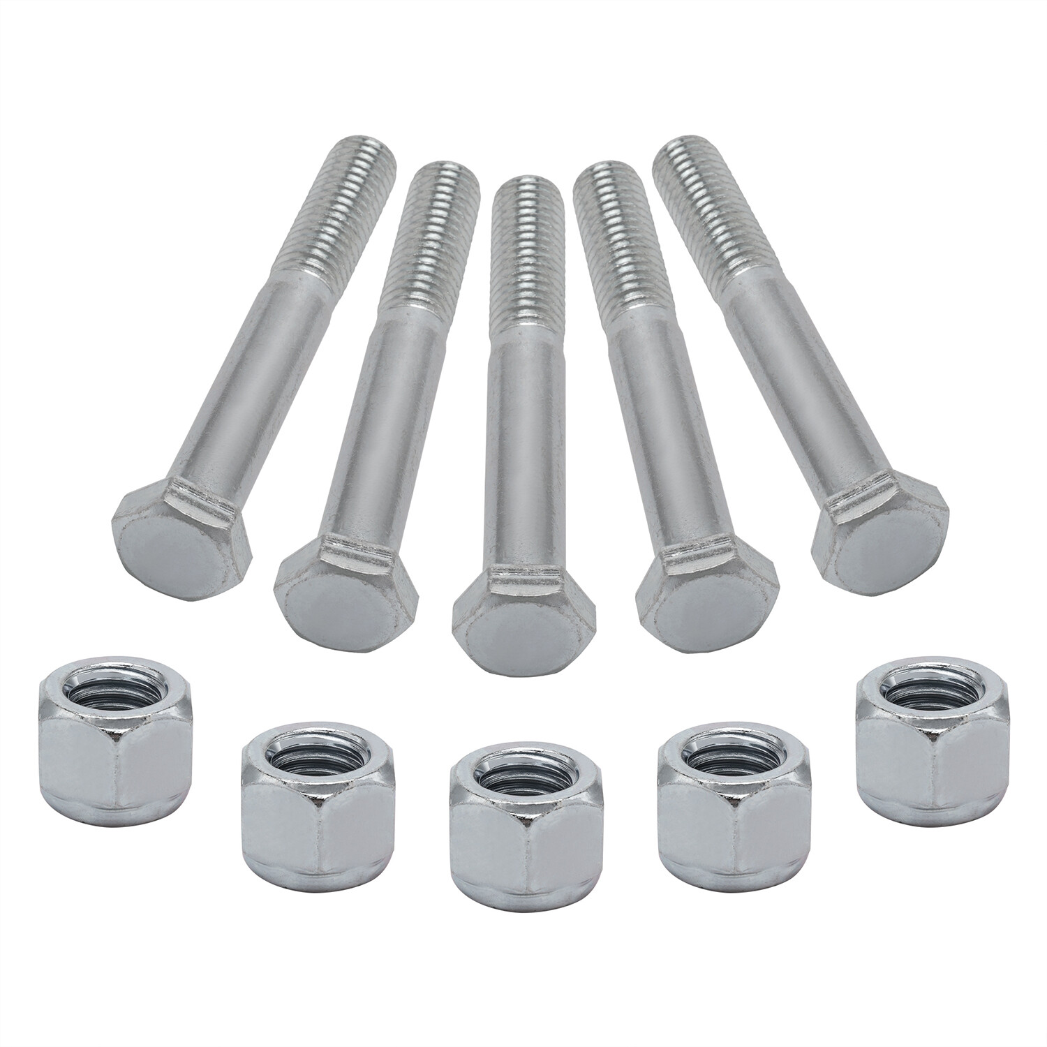 Grade 2 Shear Bolts for Rotary Cutters 1/2″ x 3-1/2″ with Nylock Nuts – 5 Pack
