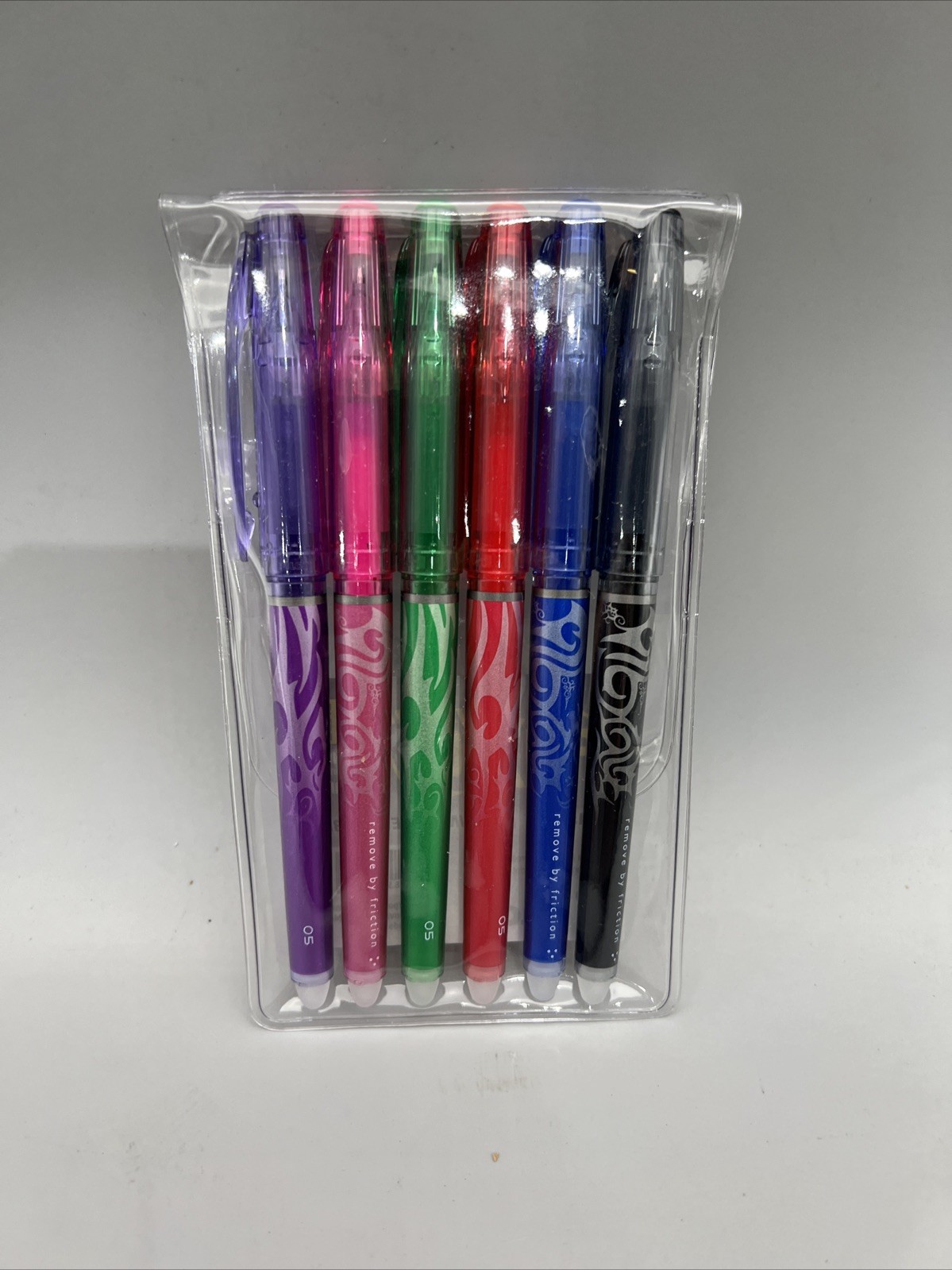 Pilot 46524 FriXion Point 0.5 mm Erasable Gel Pens, 6 Color Set in Plastic Pouch