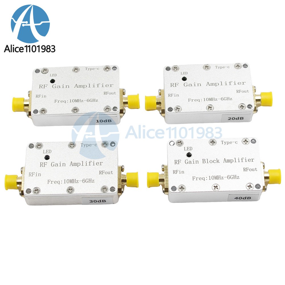 10M-6GHz Low Noise Amplifier Gain 10-40DB LNA RF Amp Signal Driving Receiver