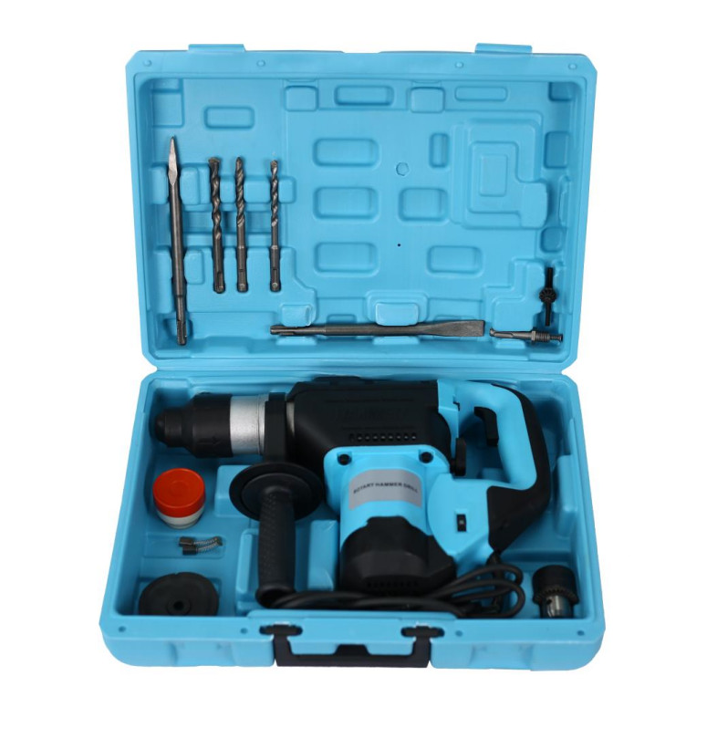 Rotary Hammer 1100W(Blue + Black) 1-1/2″sds Plus Rotary Hammer Drill 3 Functions