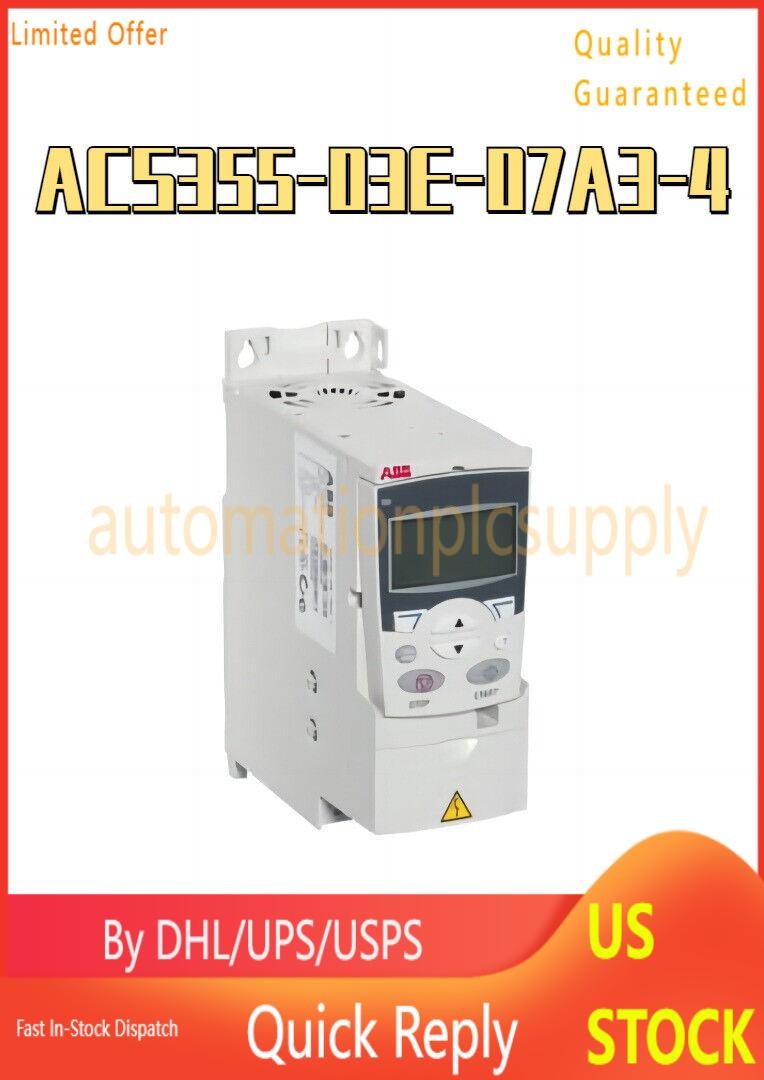 ACS355-03E-07A3-4 ABB Inverter Pn 3.0kW, I2n 7.3A IP20【New and Sealed】No Keypad