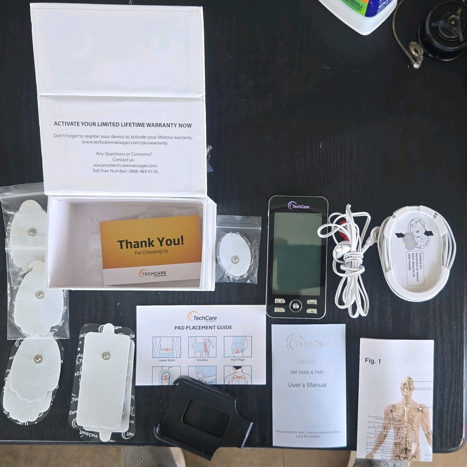 TechCare Plus24 TENS/EMS Unit 2-Channel Handheld SM9089 Used B1