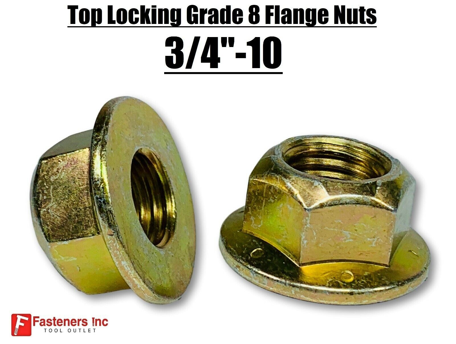 3/4-10 Grade 8 Flange Frame Bolt Yellow Zinc Plated (All Sizes & Qty’s) 3/4″