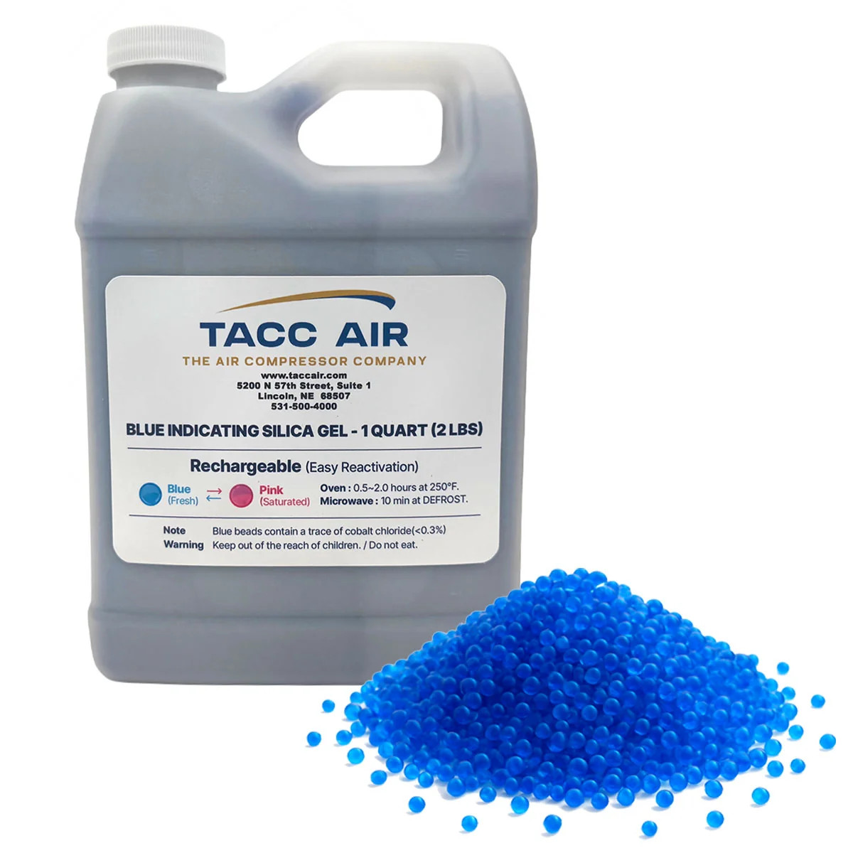 2 Quarts Color Changing Blue Desiccant Beads For Air Dryer (4 LBS) 1/2 Gallon