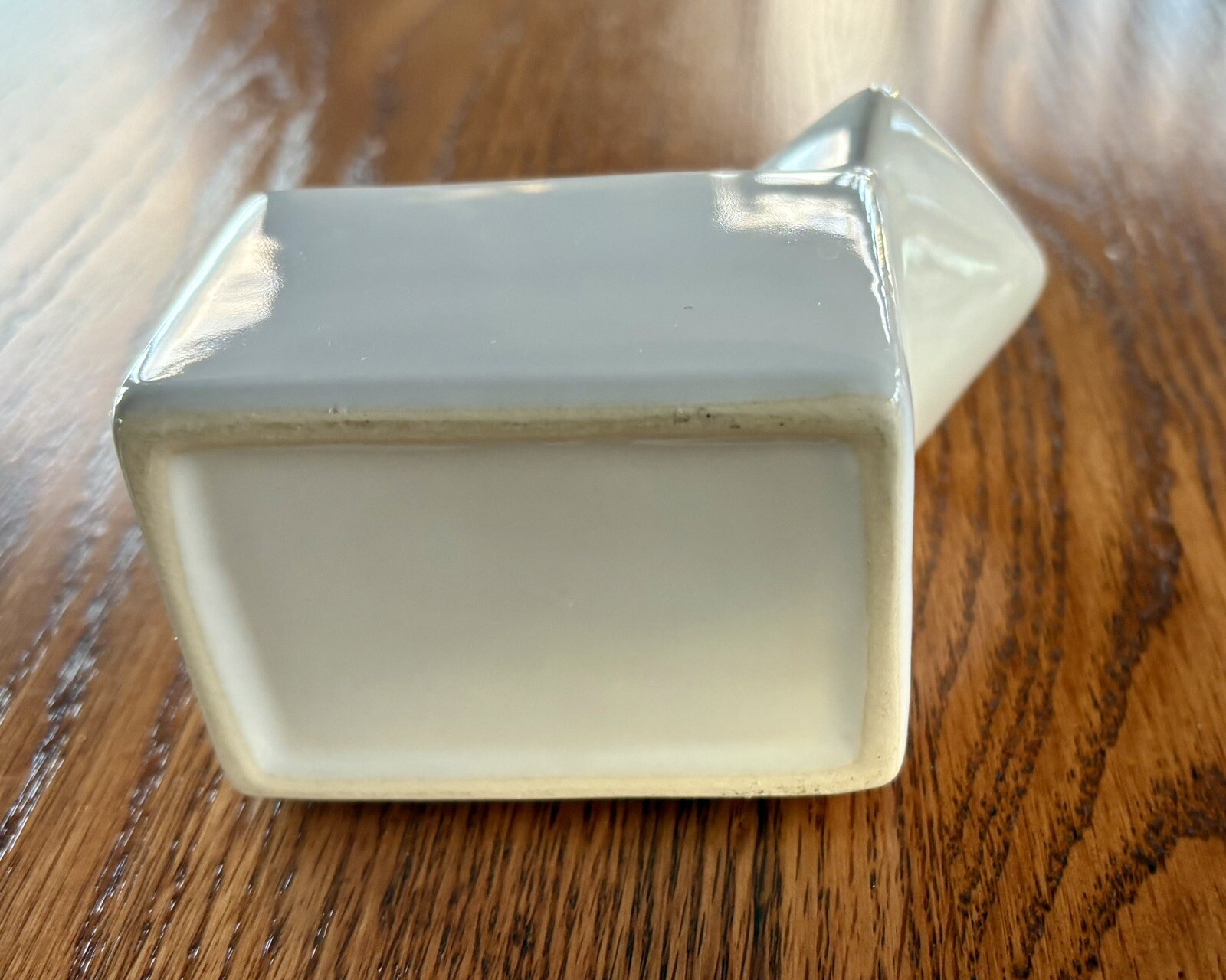 White Ceramic Milk Carton Creamer 5ounces