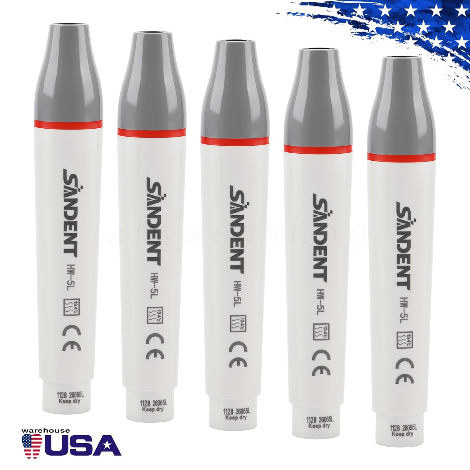 1-5PCS LED Detachable Handpiece Dental Scaler Handle HW-5L for Cavitron EMS