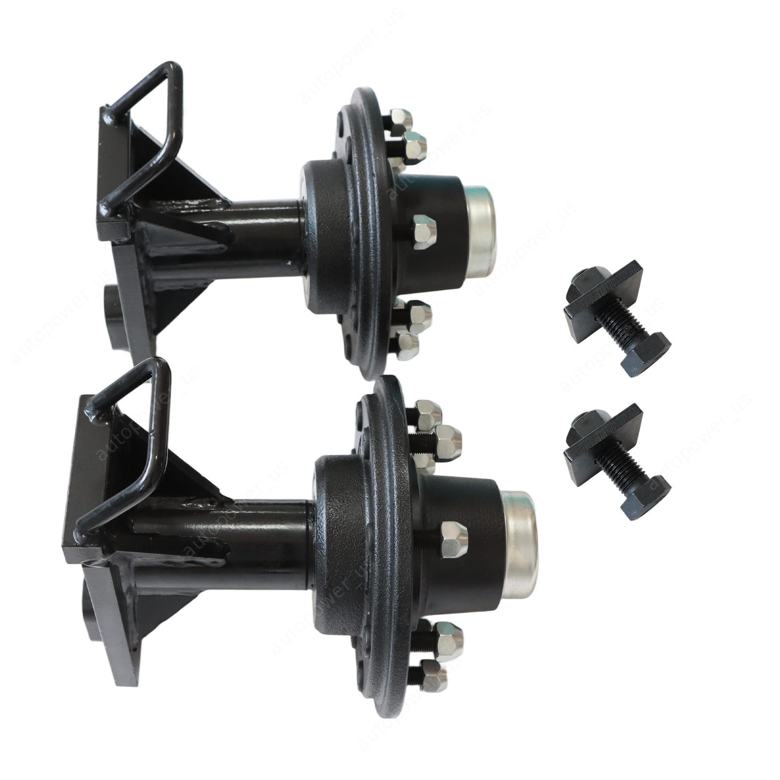 8 x 6.5 Lug – 9000LB Shipping Container Wheels Bolt-on Spindle Kit Pair