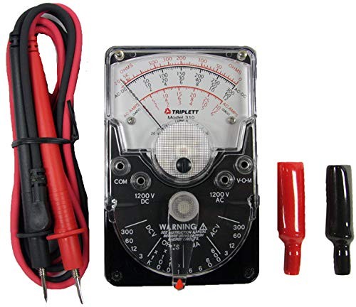 Triplett 3018 Model 310 Hand-Sized Analog Multimeter – AC/DC Voltage, DC Curr…