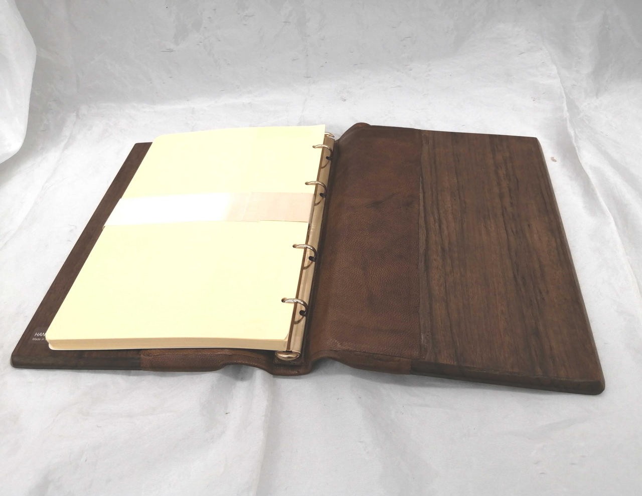 Leather Wood Notebook Cover Engraved With Arte Medici Cabin Prestige
