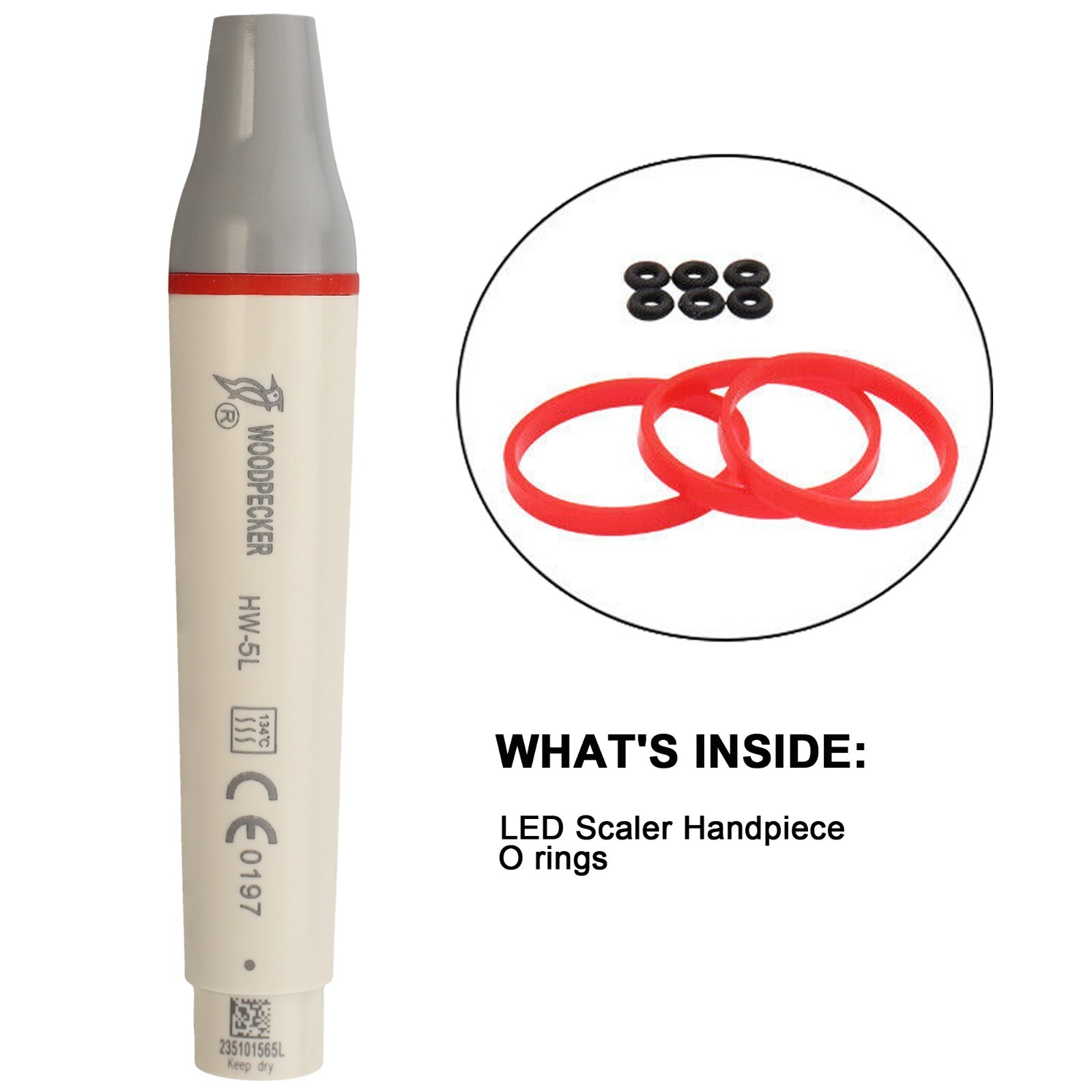 Woodpecker Dental Ultrasonic Scaler LED Handpiece HW-5L For EMS Tip G1 G4 P1 P3