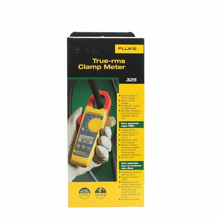 New FLUKE 325 True-RMS Clamp Meter 40.00A / 400.0 A with Soft carrying case