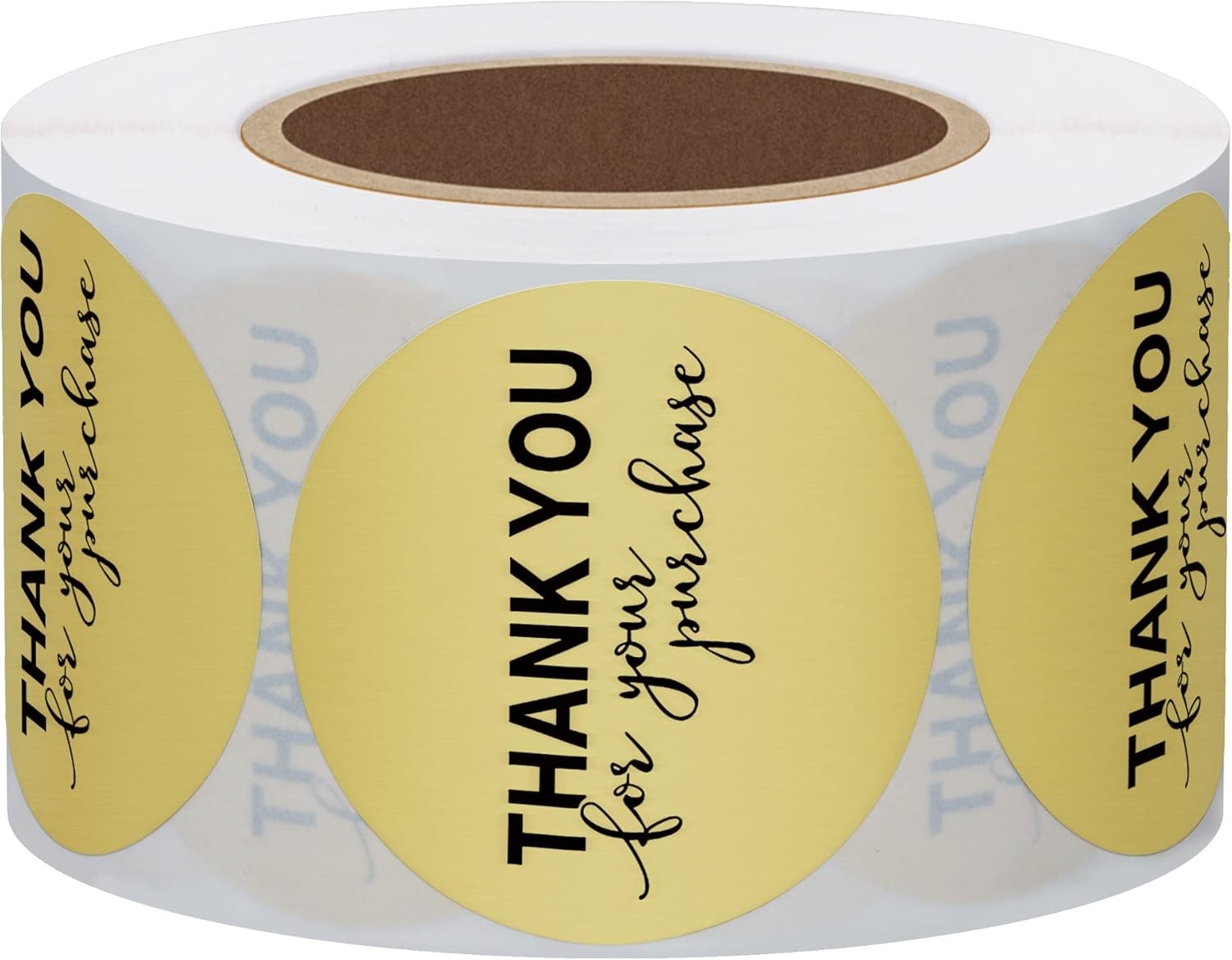 Hybsk Gold Foil Thank You for Your Purchase Stickers 1.5″ Round small,