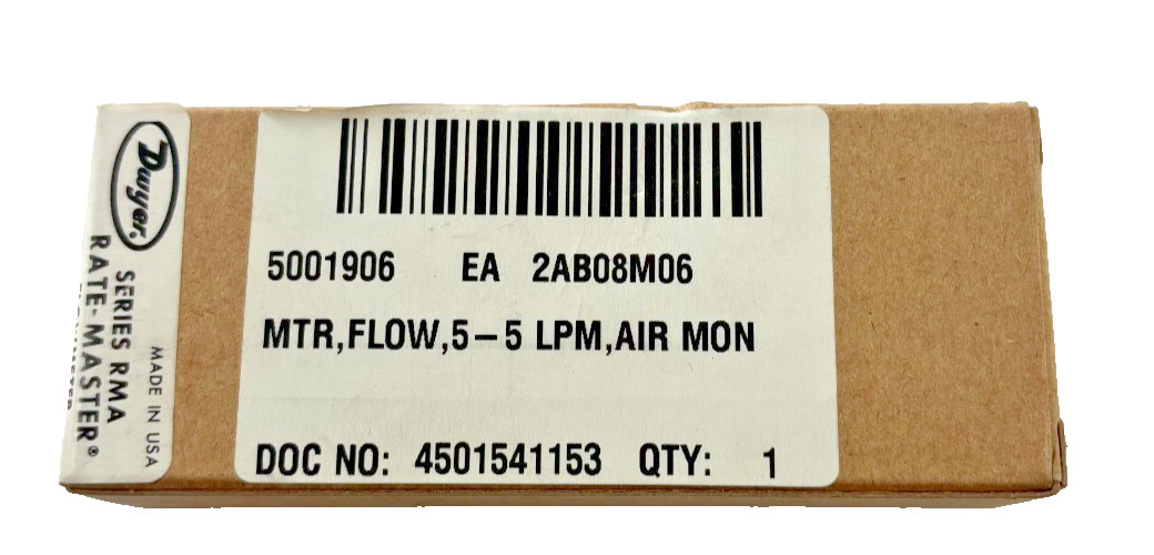 Dwyer RMA-26-SSV Rate-Master Flow Meter 1–5 L/min Air 1/8″ NPT SS Valve
