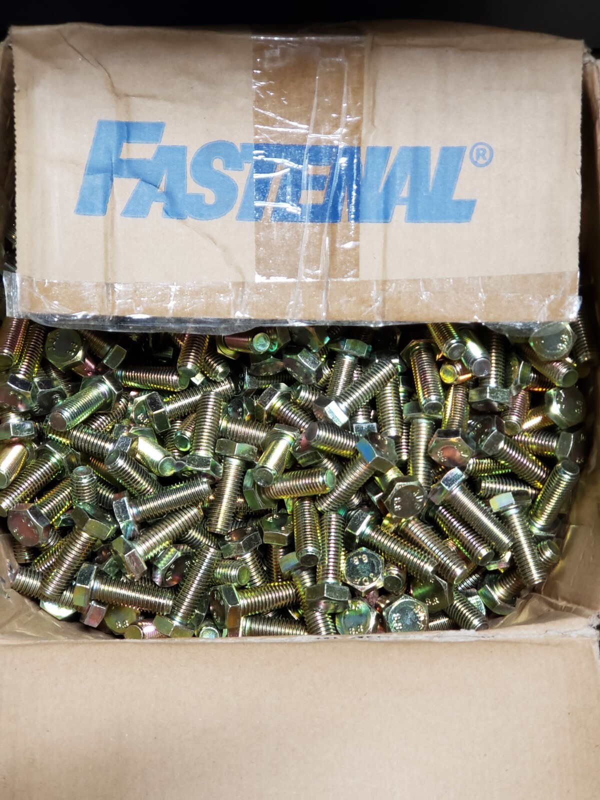 Fastenal M12-1.75 x35mm DIN933 Full Thread Hex Cap Screws Yellow Zinc Grade 8.8