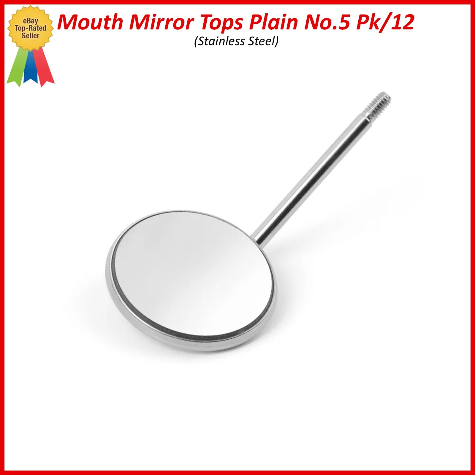 12Pcs Dental Premium Mouth Mirror heads Size #5 Mirrors Dentistry Instruments