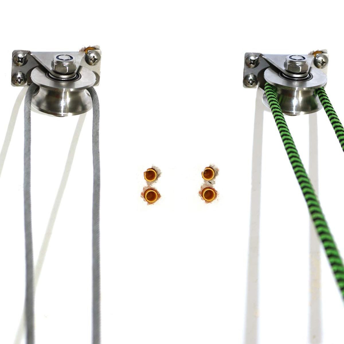 2.36» 304 Stainless Steel V Groove Pulley Rope Cable Wire Pulley w/ Holes