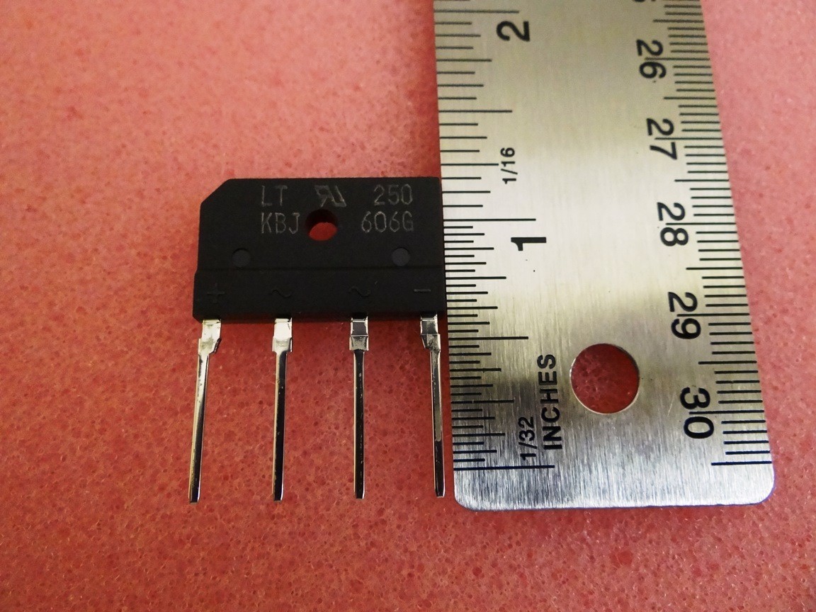 Lot of 2 – Liteon Semi Bridge rectifier KBJ-606G KBU-606 600V 6A KBJ606G