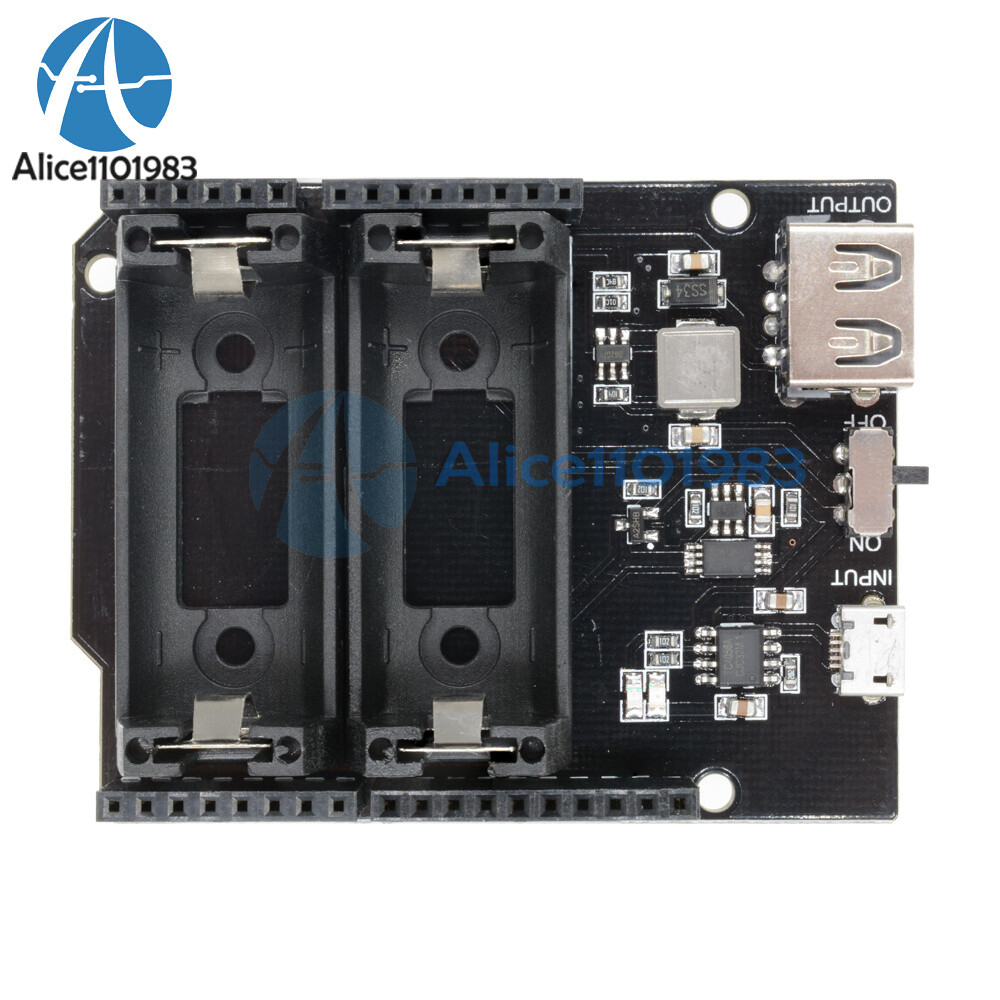ESP8266 ESP32 16340 Battery Shield Power Bank Supply Module for Arduino UNO R3