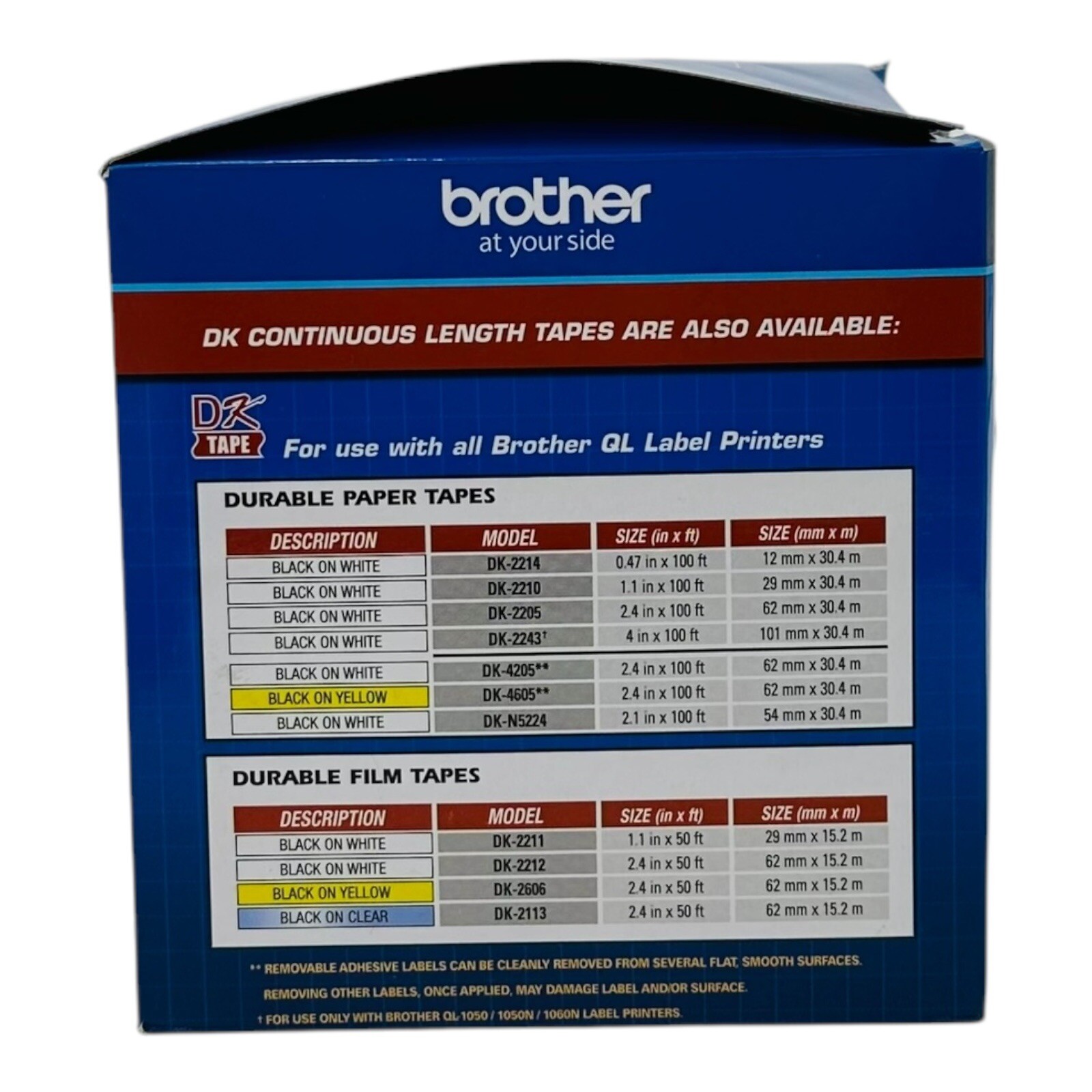 Genuine Brother DK-1240 1.9″ x 4″ Large White Paper Multi-Purpose Labels