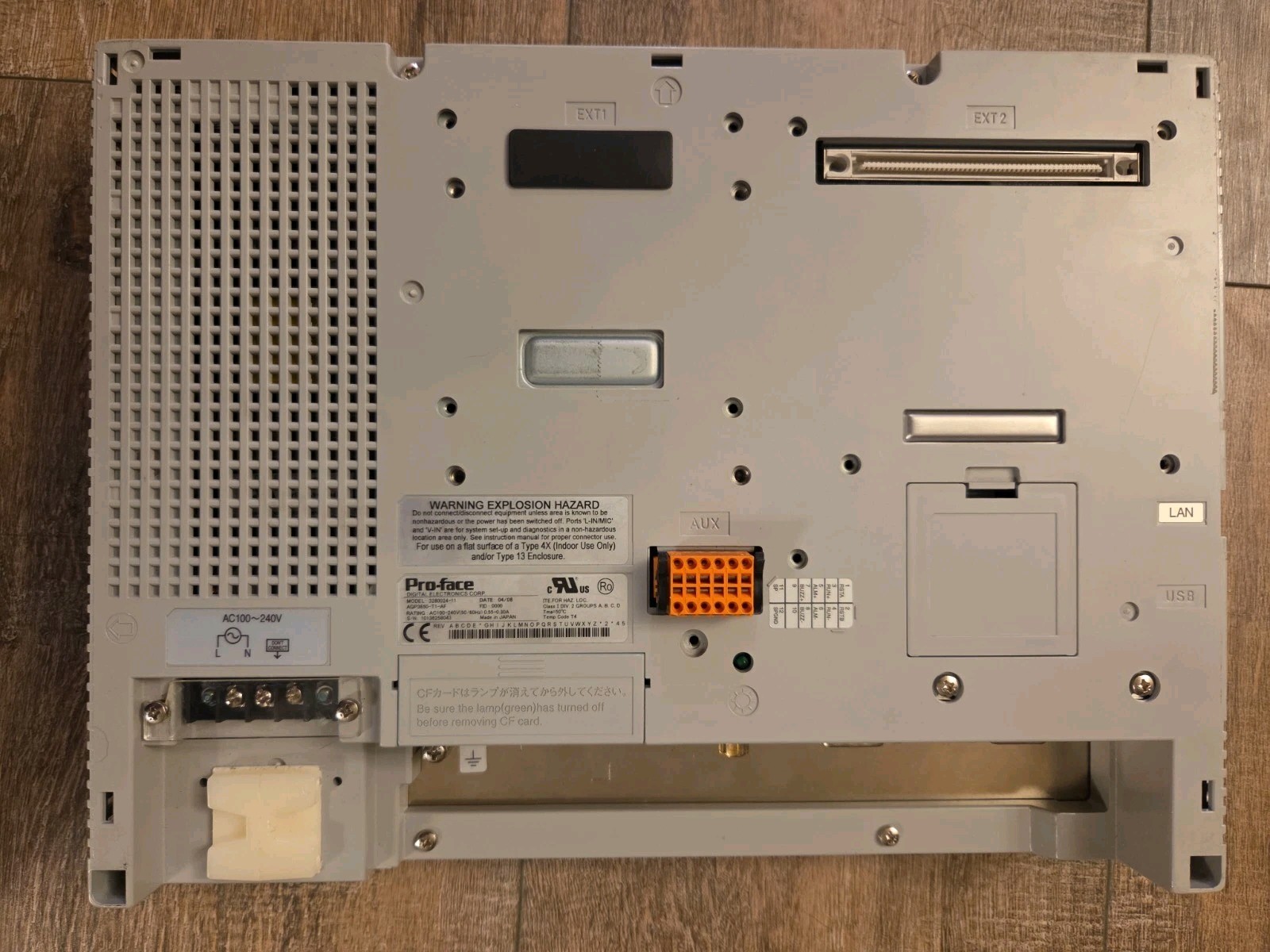 PRO-FACE 3280024-11, AGP3650-T1-AF HMI TOUCH SCREEN, 100-240V AC Demo Unit
