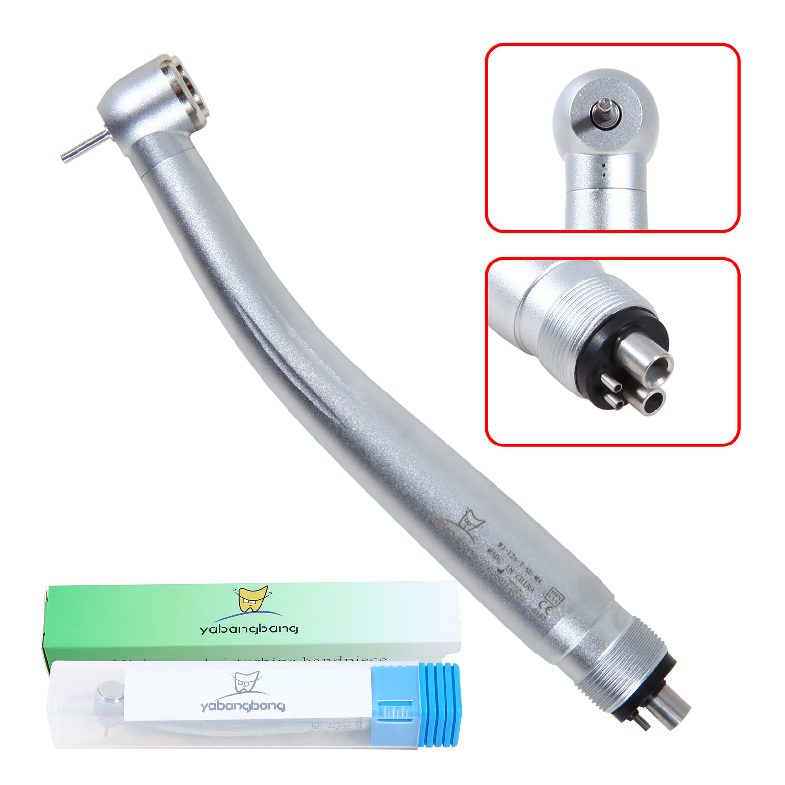 Dental High Speed Turbine Handpiece Push Button Big Head 2/4Holes Fit NSK YDA4