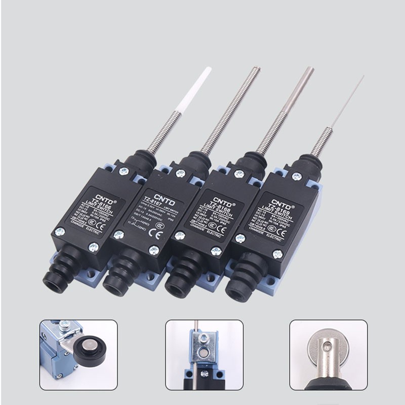 TZ-8 IP65 Limit Switch Actuator Adjustable: Roller Arm Rod Spring Coil Button