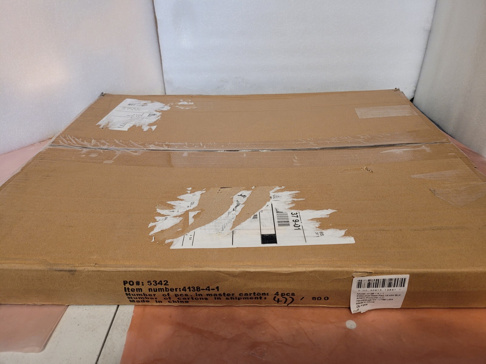 Lot of 4 Office Depot Microban 19 In X 24 In Padded Executive Desk Pad 4138-4-1
