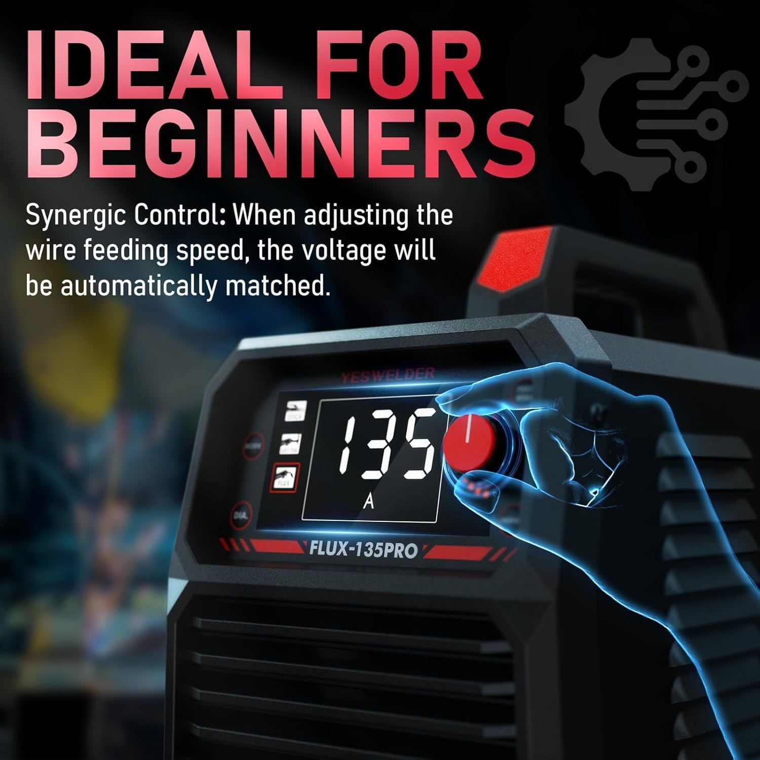 YESWELDER FLUX-135PRO Flux Core MIG Welder & Lift TIG Torch, 135Amp 110V Flux