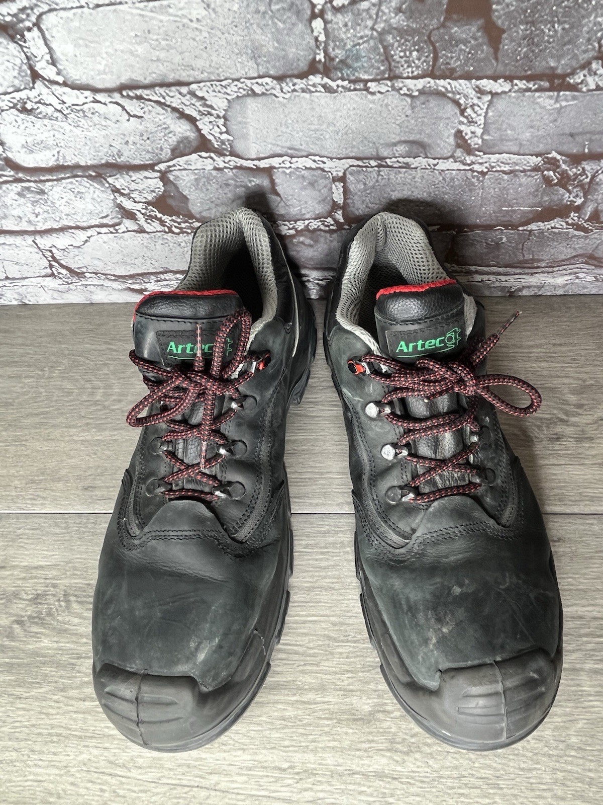 Artec Vibram Black Nubuck Industrial Steel Toe Work Shoes Men’s Sz 10.5M US/44EU