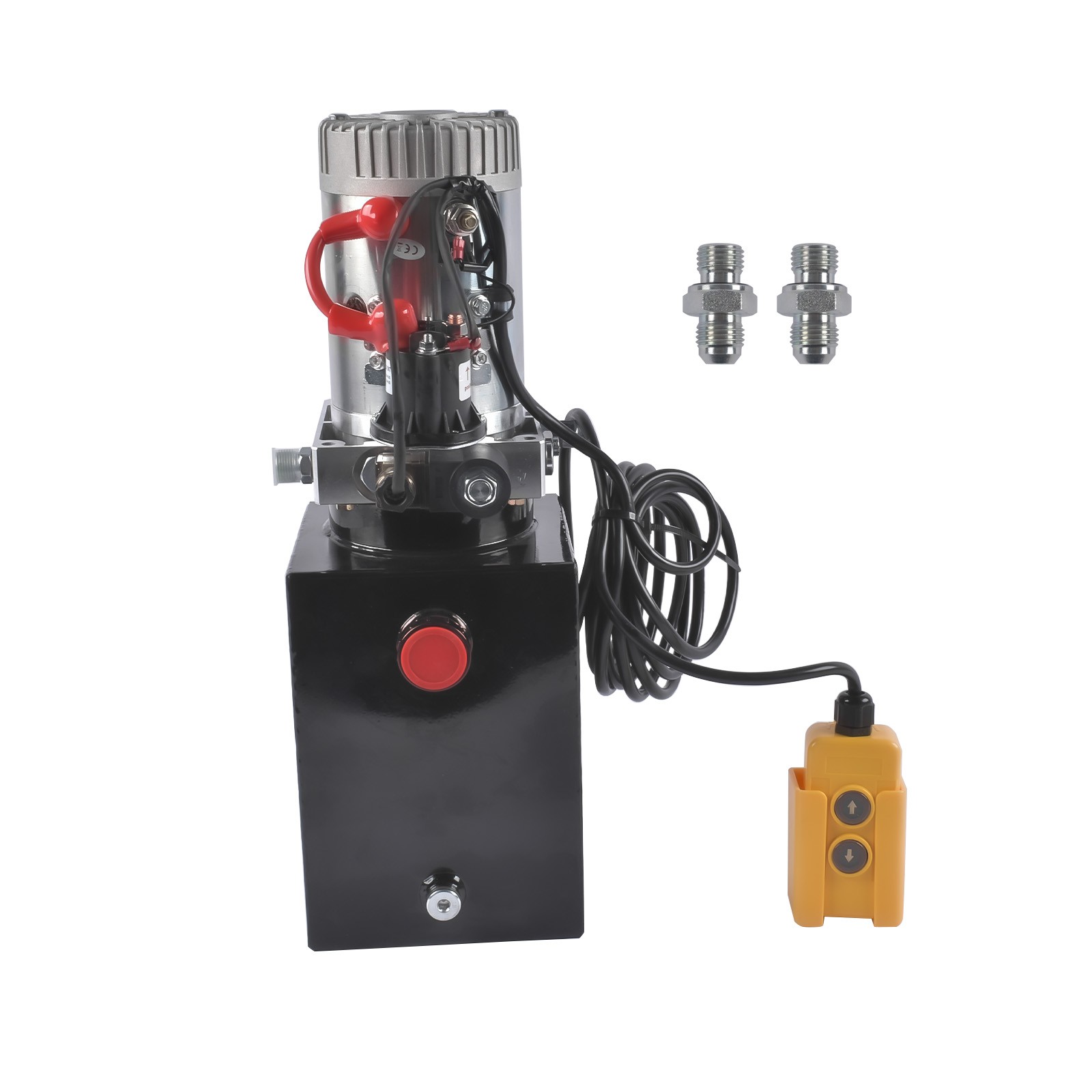 6 Quart Single Acting Hydraulic Pump Dump Trailer Power Unit 12V DC 3200 PSI NEW