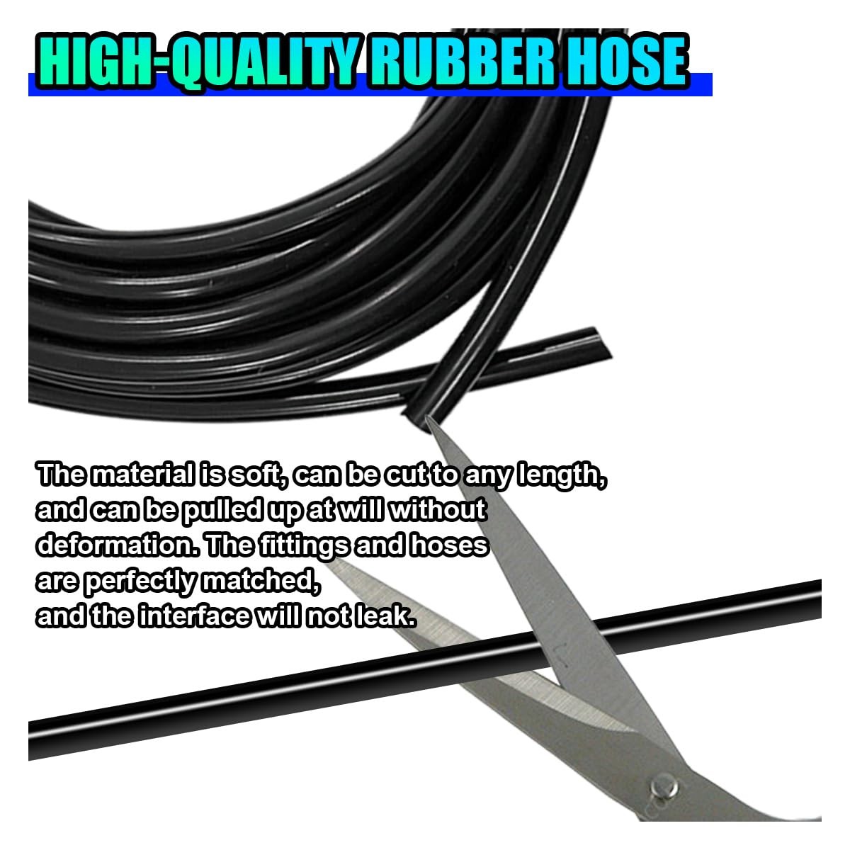 Windshield Washer Hose Kit, 4 Meter 157.48 x 0.17 inches, Black&White