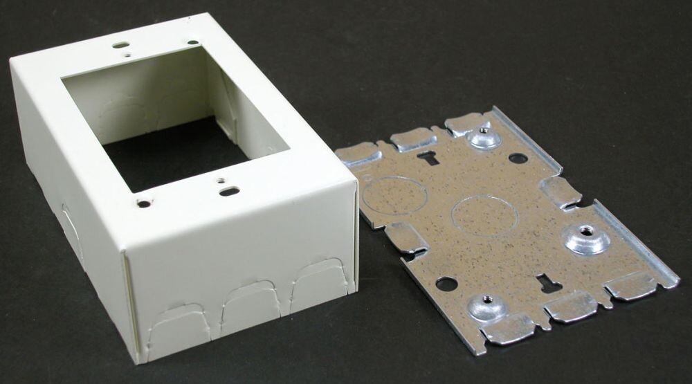 Wiremold V5748, 300 V, Ivory, 1-Gang, Raceway Switch and Receptacle Box, 1pc