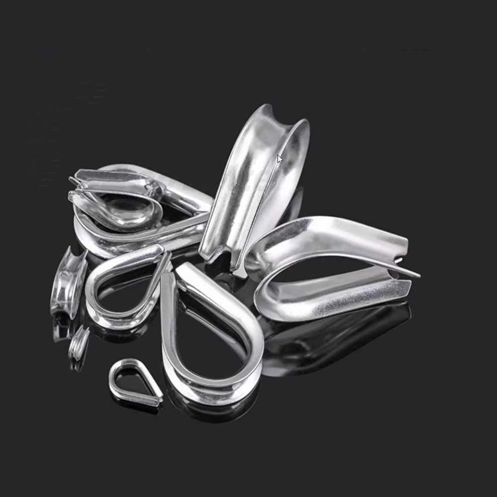 Wire Rope Thimble Clamp Stainless Steel 304 A2 Cable Clip Loop Eyelets M1.5-M16