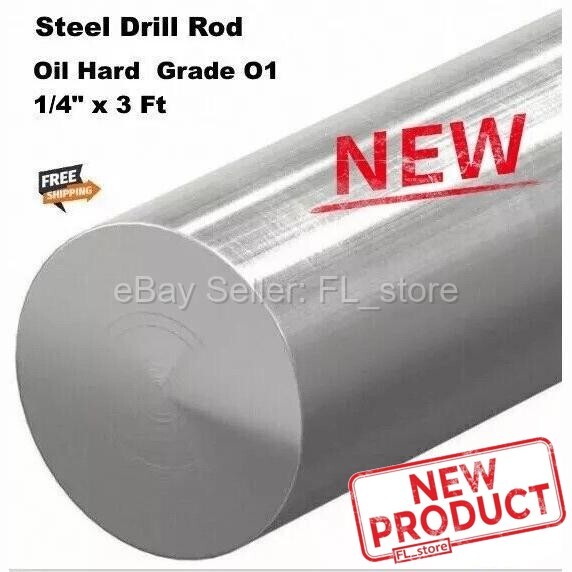 Steel Drill Rod 1/4″ x 36″ Oil Hard Grade O1 Easily Welded Machined 3 Feet NEW