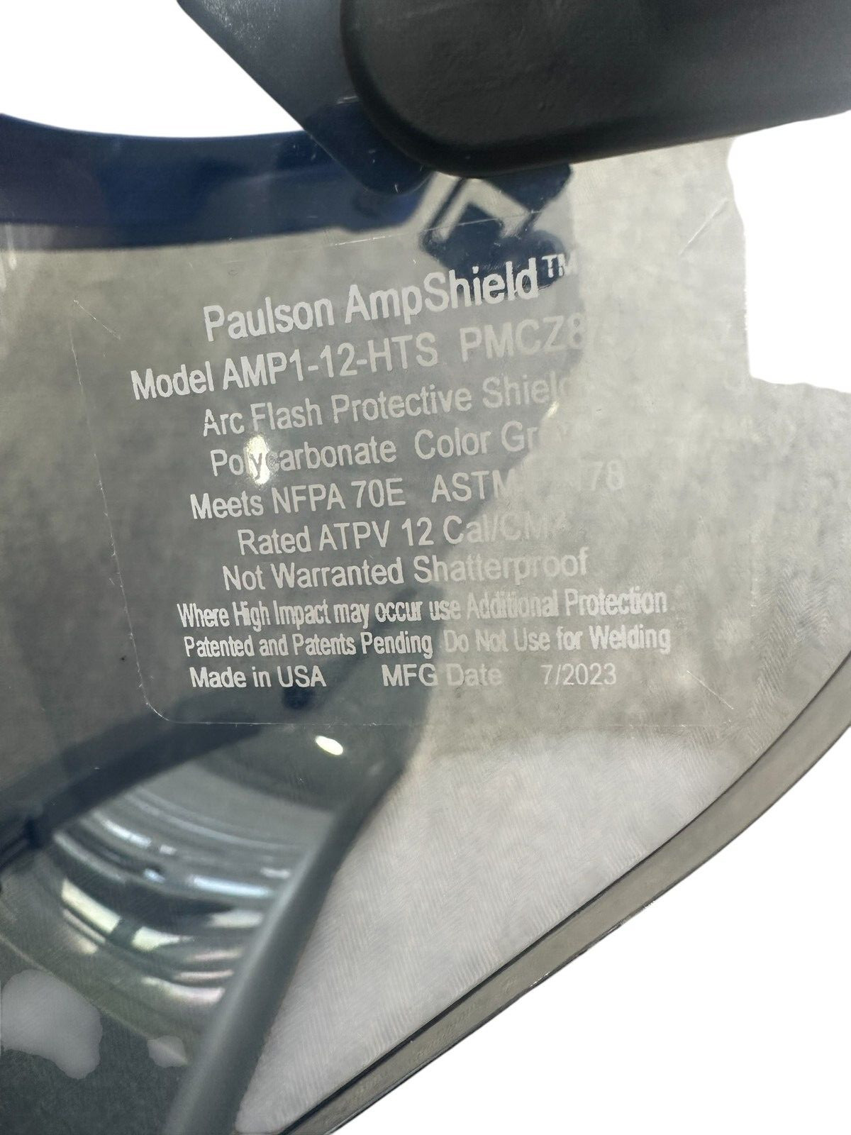 Paulson AMP1-12HTS AmpShield Arc Flash Protective Face Shield