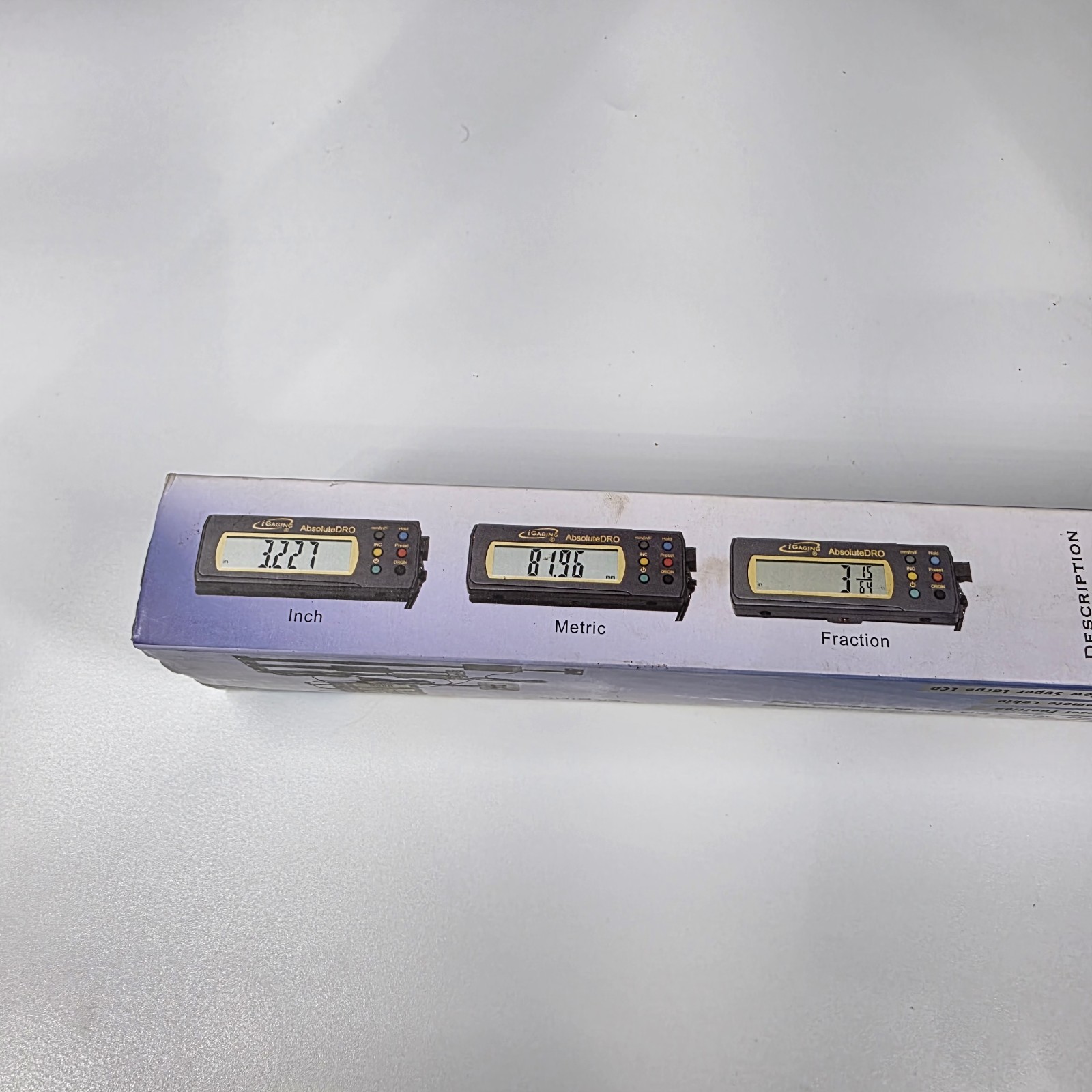 NEW iGaging Absolute DRO Digital Read Out Stainless Steel Beam 3 Sep Read Outs