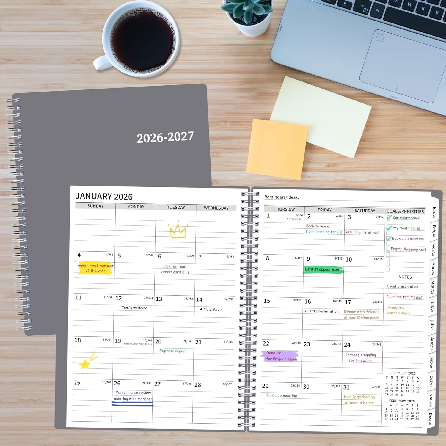 2026 Planner-2 Year Monthly Planner 2026-2027, JAN.2026 – DEC.2027, 8.5″ X 11″,